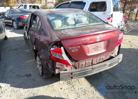 2012 Honda Civic Lx из США, поврежденный, VIN 19XFB2F52CE376519